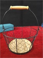 Wooden & Wire Basket