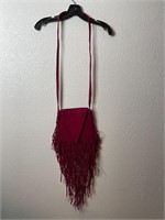 Oink Fringe Leather Purse