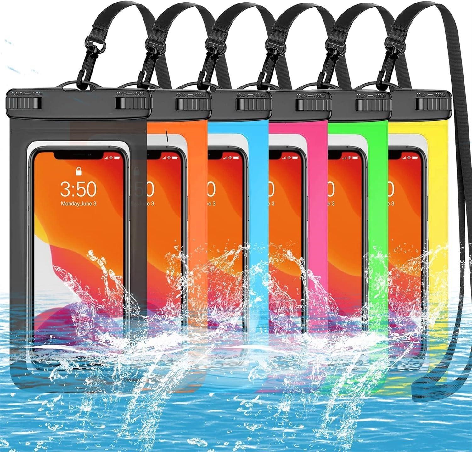 6 Pack Multicolor Waterproof Case x2
