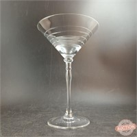 Mid Century Step-Cut Modern Martini Glass