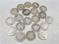 (20) 1900-1905 Barber Dimes F