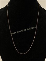 925 Sterling Silver Italy Gold Wash Chain Necklace