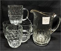 Pitcher and Beer Mugs