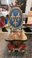 Spanish Renaissance Style Carved Crest Chair