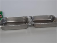 (2) Stainless Steel Buffet Tray