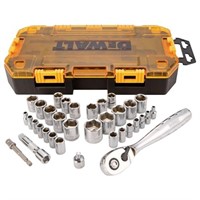 DEWALT Socket Set, 3/8-Inch Drive, SAE/Metric,