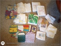 Lot of Towels and Hot Pads