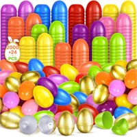 2000 Pcs 2.3" Plastic Easter Eggs with 24 Golden E