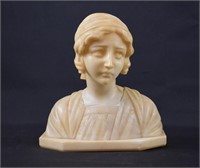 Signed MAUDE Italy Alabaster Bust