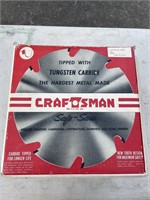 Vintage Craftsman Tungsten Carbide sawblade and