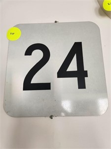 Metal no. 24 Sign 12" x 12"
