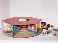 VINTAGE DOLL HOUSE WITH FURNITURE