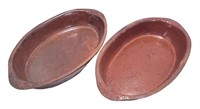 Hand Made Terra Cotta Oval Dishes