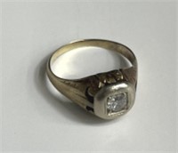 Half-carat diamond stone 14k gold ring size 11
