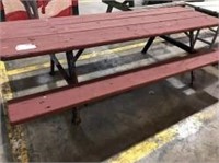 Painted Wood Picnic Table