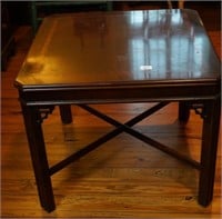 Lane Mahogany Chippendale Style End Table