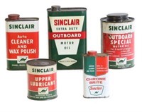 Grouping of 5 Sinclair Oil Cans