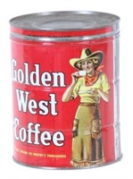 2 Pound Key Wind Golden West Coffee Can