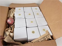 Large Box of Fancy Christmas Ornaments