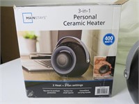 Small portable heater with hand warmer