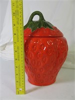 Large Strawberry ceramic cookie jar
