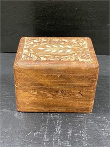 Hand Carved Rosewood Trinket Box