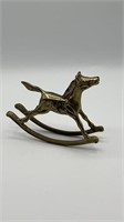 Solid Brass Roching Horse