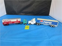 Pepsi Cola and Swifts Tractor Trailers