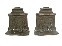 PAIR OF LEAD "THE GEISHIA GIRL" BOOKENDS