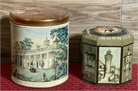 Vintage collectible tins - Washington’s home