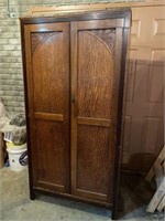 Antique wood wardrobe