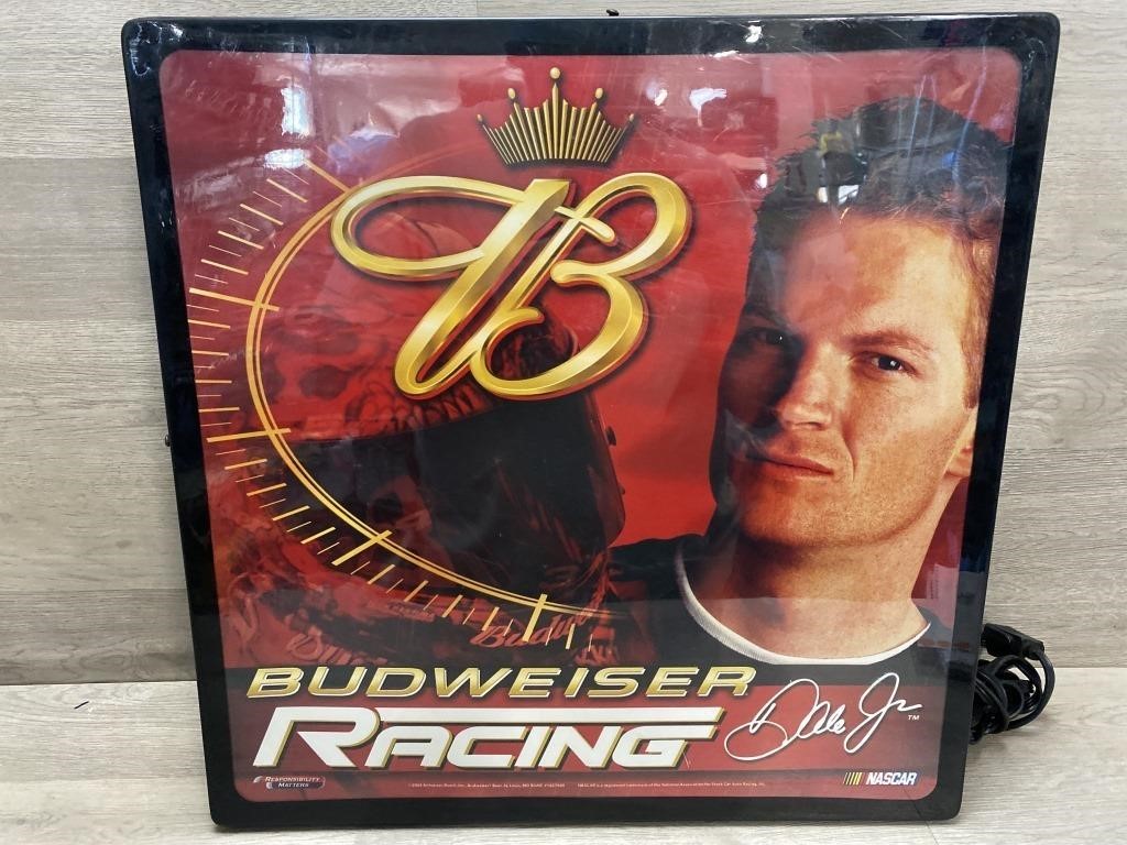 2004 Budweiser Dale Jr Lighted Sign 18x19" - Works