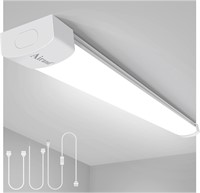 Utility LED Shop Light Fixture 4FT Plug in Ceiling