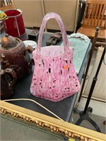 Pink Art Glass Hand Bag