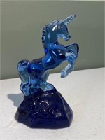 Cobalt Blue Unicorn Figurine
