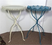 Metal Wire Occasional Tables with Glass
