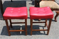 2 Pc. Barstools, red