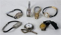 ASSORTED LADIES ANTIQUE GOLD & SILVER WATCHES