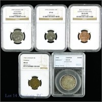 Graded Canada Coins (5)