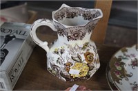 MASON'S FLORAL DECORATED PITCHER