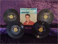 ELVIS PRESLEY 45 RECORDS LOT OF 5 w/ sleeve