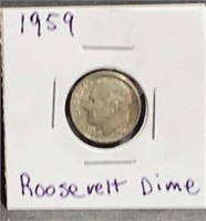 1959 Roosevelt Silver Dime US Coin