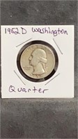 1952 D Silver Washington Quarters US 25 Cent Coin