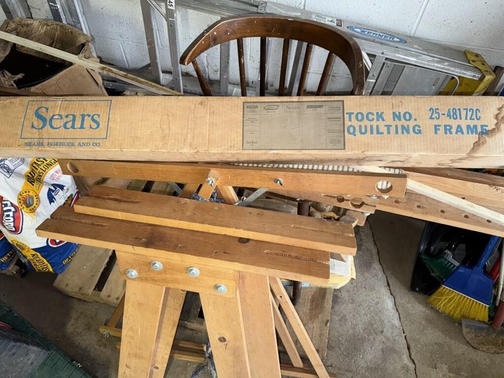 Vintage Sears Quilting Frame & Highchair