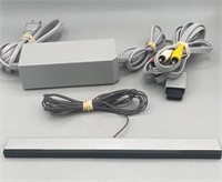 Wii Power Supply, Audio Cable & Sensor