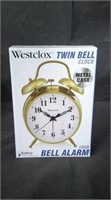 WESTCLOX TWIN BELL ALARM CLOCK, NIB