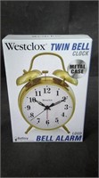 WESTCLOX TWIN BELL ALARM CLOCK, NIB