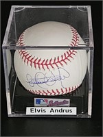 Certified Autographed Elvis Andrus Baseball