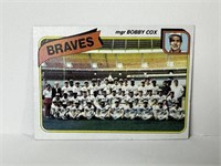 1980 Topps Braves Team Card Hof Bobby Cox