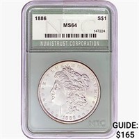 1886 Morgan Silver Dollar NTC MS64